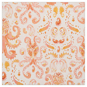 OCTOPUS PAISLEY Coral Coastal Stof