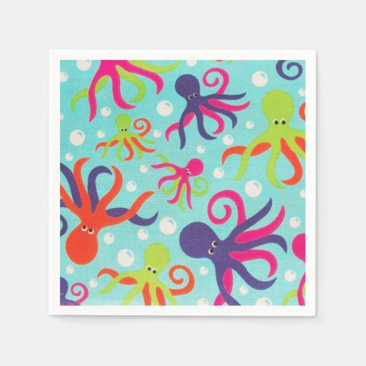 Octopus papieren servetten (Voorkant)