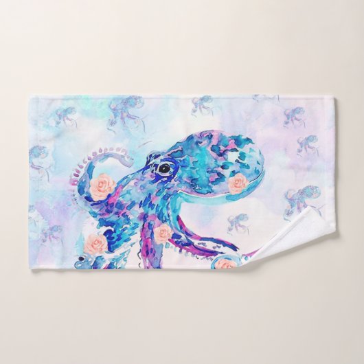octopus pastel in droom handdoek (Handdoek)