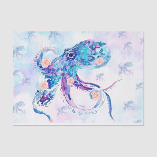 octopus pastel in droom tissuepapier (Voorkant)