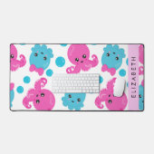 Octopus Patroon, Leuke Octopus, Zee, Jouw naam Bureaumat (Keyboard & Muis)