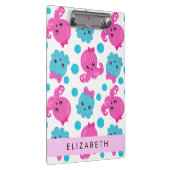 Octopus Patroon, Leuke Octopus, Zee, Jouw naam Klembord (Rechts)