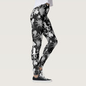Octopus Pattern.b Zwart BG Leggings (Rechts)