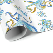 Octopus Pattern Cadeaupapier (Rol Hoek)