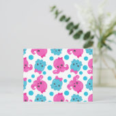 Octopus Pattern, Cute Octopus, Zee Animals Briefkaart (Staand voorkant)