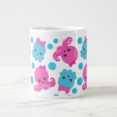 Octopus Pattern, Cute Octopus, Zee Animals Extra Grote Beker (Voorkant)
