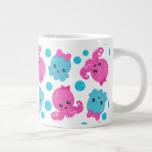 Octopus Pattern, Cute Octopus, Zee Animals Extra Grote Beker (Rechts)