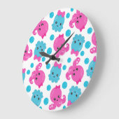Octopus Pattern, Cute Octopus, Zee Animals Grote Klok (Hoek)
