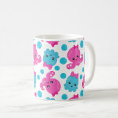 Octopus Pattern, Cute Octopus, Zee Animals Koffiemok (Voorkant rechts)