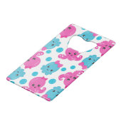 Octopus Pattern, Cute Octopus, Zee Animals Kredietkaart Flessenopener (Voorkant Gekanteld)