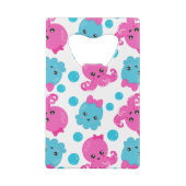 Octopus Pattern, Cute Octopus, Zee Animals Kredietkaart Flessenopener (Achterkant)