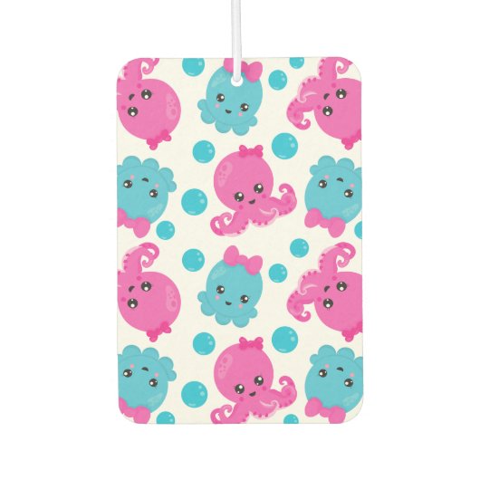 Octopus Pattern, Cute Octopus, Zee Animals Luchtverfrisser (Voorkant)