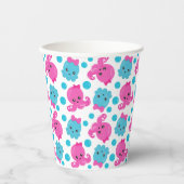 Octopus Pattern, Cute Octopus, Zee Animals Papieren Bekers (Voorkant)