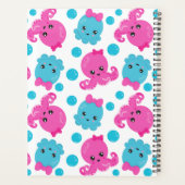 Octopus Pattern, Cute Octopus, Zee Animals Planner (Achterkant)