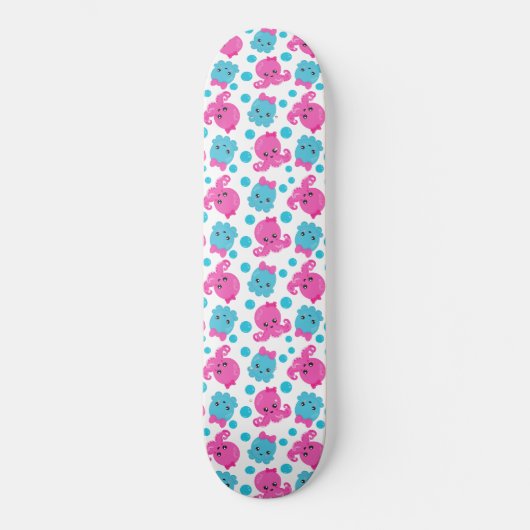 Octopus Pattern, Cute Octopus, Zee Animals Skateboard (Voorkant)