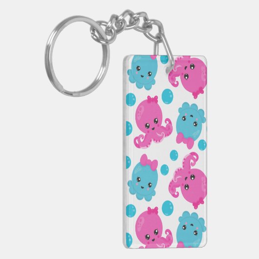 Octopus Pattern, Cute Octopus, Zee Animals Sleutelhanger (Voorkant Links)