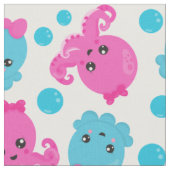 Octopus Pattern, Cute Octopus, Zee Animals Stof (Close Up)