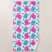 Octopus Pattern, Cute Octopus, Zee Animals Strandlaken (Voorkant)