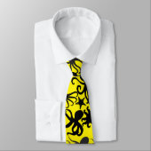 Octopus Pattern.w BYyellow BG Stropdas (Gebonden)