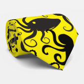 Octopus Pattern.w BYyellow BG Stropdas (Opgerold)