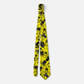 Octopus Pattern.w BYyellow BG Stropdas (Achterkant)