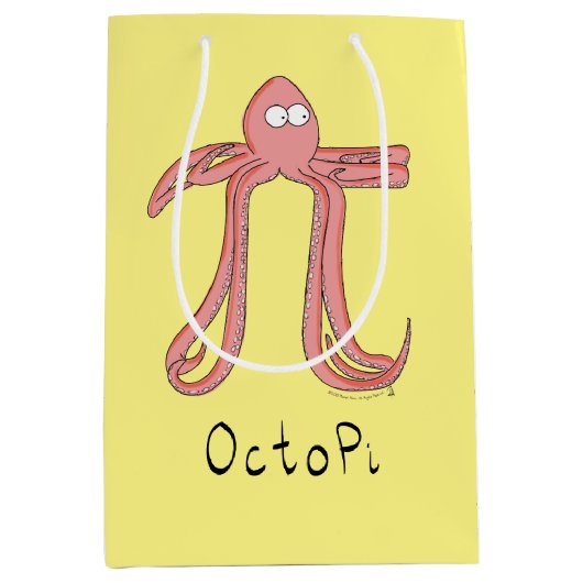 Octopus Pi Symbool Wiskunde Leraar Funny Medium Cadeauzakje (Voorkant)