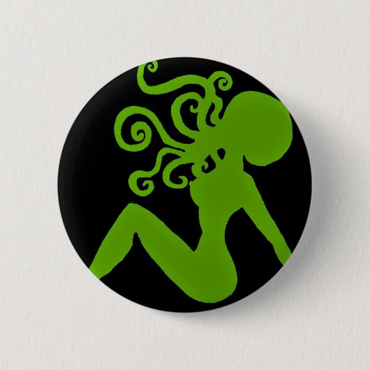 Octopus Pin-up Badge Ronde Button 5,7 Cm (Voorkant)