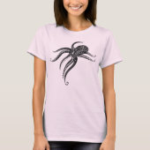 OCTOPUS POLYNESISCH STAMMENBLOK T-SHIRT (Voorkant)