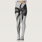 OCTOPUS POLYNESISCHE STAM HAWAII EILANDEN Zwart Leggings (Voorkant)