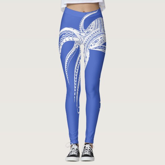 OCTOPUS POLYNESISCHE STAM HAWAII Wat Leggings (Voorkant)