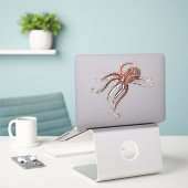 OCTOPUS POLYNESISCHE STAM STICKER (Laptop op bureau)