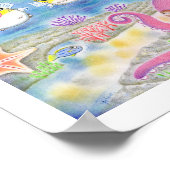 Octopus Porcupinefish Singing Nursery Art Poster (Coin)