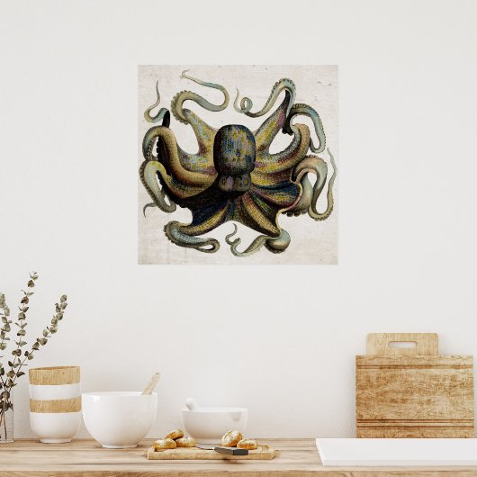 Octopus Print Poster (Keuken)