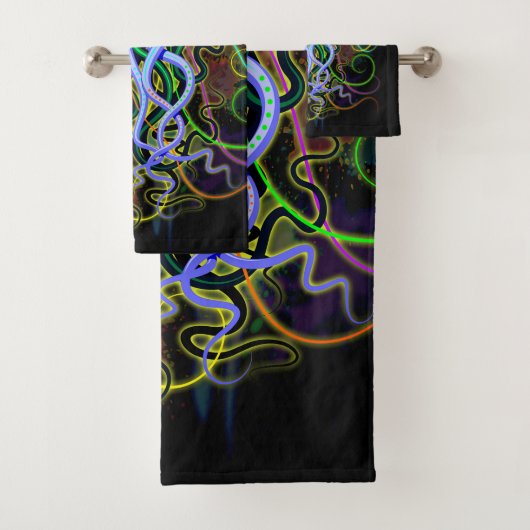 Octopus Psychedelic Luminescence Bad Handdoek (Insitu)
