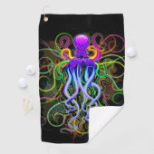 Octopus Psychedelic Luminescence Golfhanddoek (Insitu)
