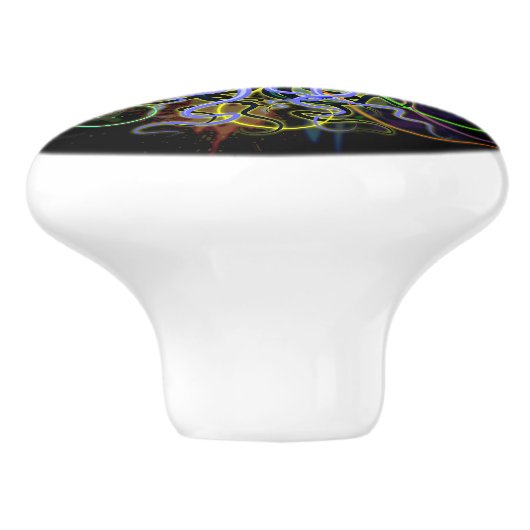 Octopus Psychedelic Luminescence Keramische Knop (Zijkant)