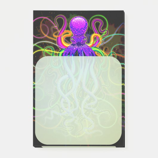 Octopus Psychedelic Luminescence Post-it® Notes (Voorkant)