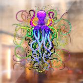 Octopus Psychedelic Luminescence Raamsticker (Vel 2)
