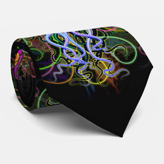Octopus Psychedelic Luminescence Stropdas (Opgerold)