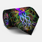 Octopus Psychedelic Luminescence Stropdas (Opgerold)