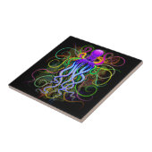 Octopus Psychedelic Luminescence Tegeltje (Zijkant)