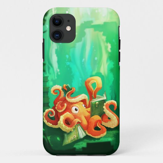 Octopus Reading iPhone 5 Hoesje (Achterkant)