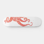 Octopus Red Skateboard (Horizontaal)