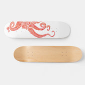 Octopus Red Skateboard (Horizontaal)