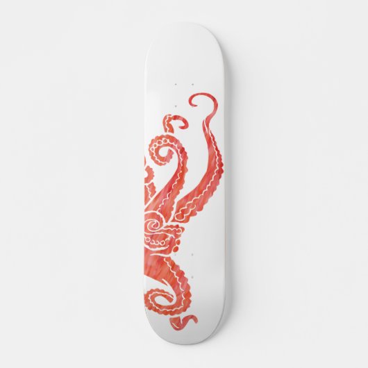 Octopus Red Skateboard (Voorkant)