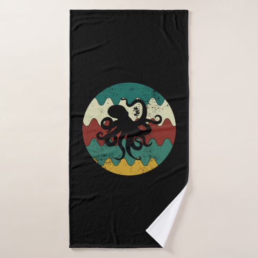 Octopus Retro Badhanddoek (Badhanddoek)