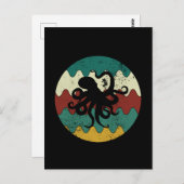 Octopus Retro Briefkaart (Voorkant / Achterkant)