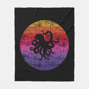 Octopus Retro Fleece Deken