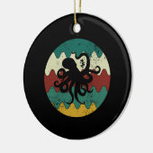 Octopus Retro Keramisch Ornament (Links)