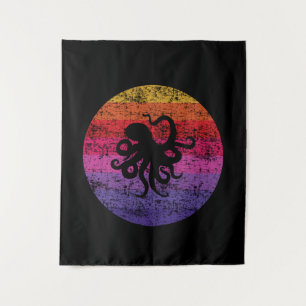 Octopus Retro Wandkleed